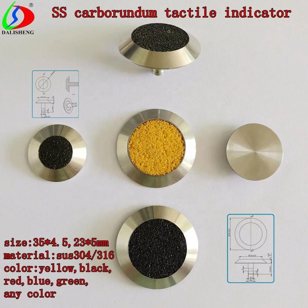 304/316 SS tactile indicator stud,  plastic tactile indicator stainless steel stud for blind paving,carborundum tactile stud