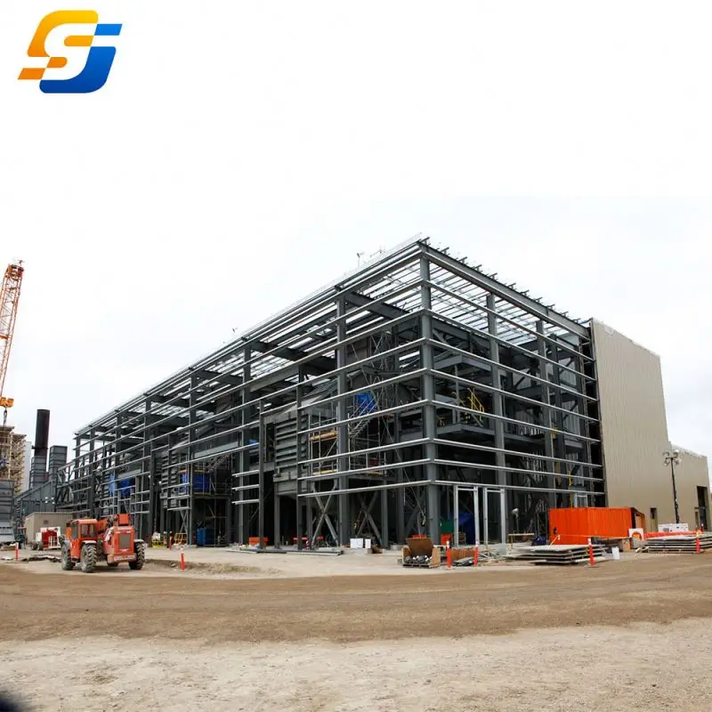 Steel Frame Multi-Storey Building Glass Curtain Wall Construction Long-Span Steel Structural Buildings