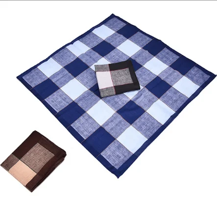 Высококачественный мягкий мужской носовой платок из 100% хлопка