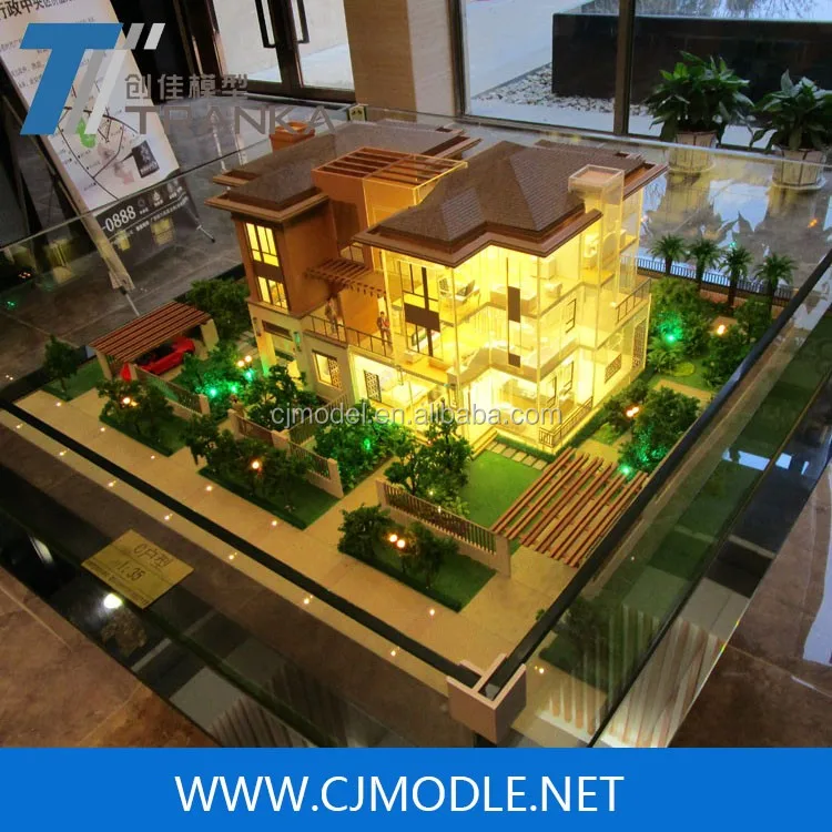 Elegant architectural model for villa house , 3D miniature model