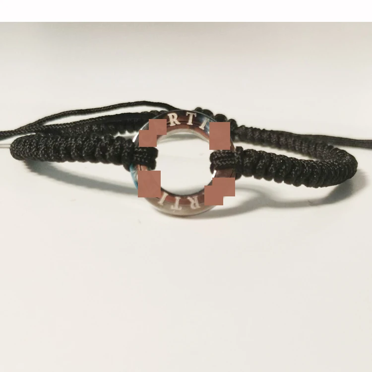 Fashion Weaving Custom Washer Bracelet Love Intention Motto Your Word Bracelet Personalized Round Washer Circle Bracelet