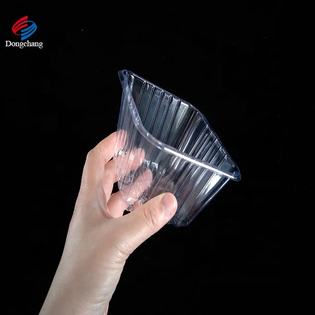PET clear plastic blister food tray with dividers