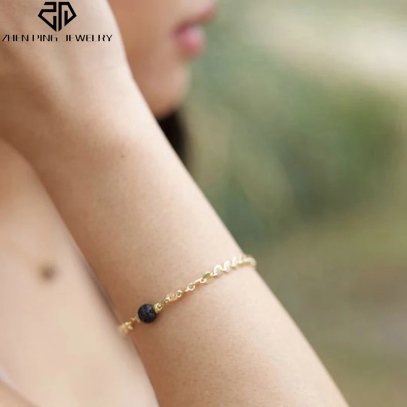 Lava Rock Jewelry Natural Porous and Absorb Diffuser Essential Oil LAVA Therapy Bracelet