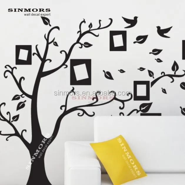 Reusable Family Tree Photo Frame Decal Wall Pvc Sticker Home Decoration Environment Friendly UV Printing Wall Decor sticker