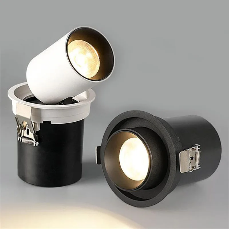 Встраиваемая потолочная светодиодная лампа, Точечный светильник для кухни, спальни, комнатное освещение, 12 Вт, вращение на 360 градусов
