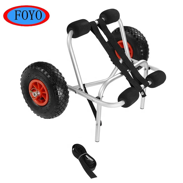 
Sailing outboard kayak trailer aluminum canoe trolley fishing foldable cart 