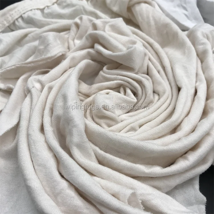 Cut white polo and t shirt cotton cleaning cloth ship wiping cloth marine soft material wiping rags