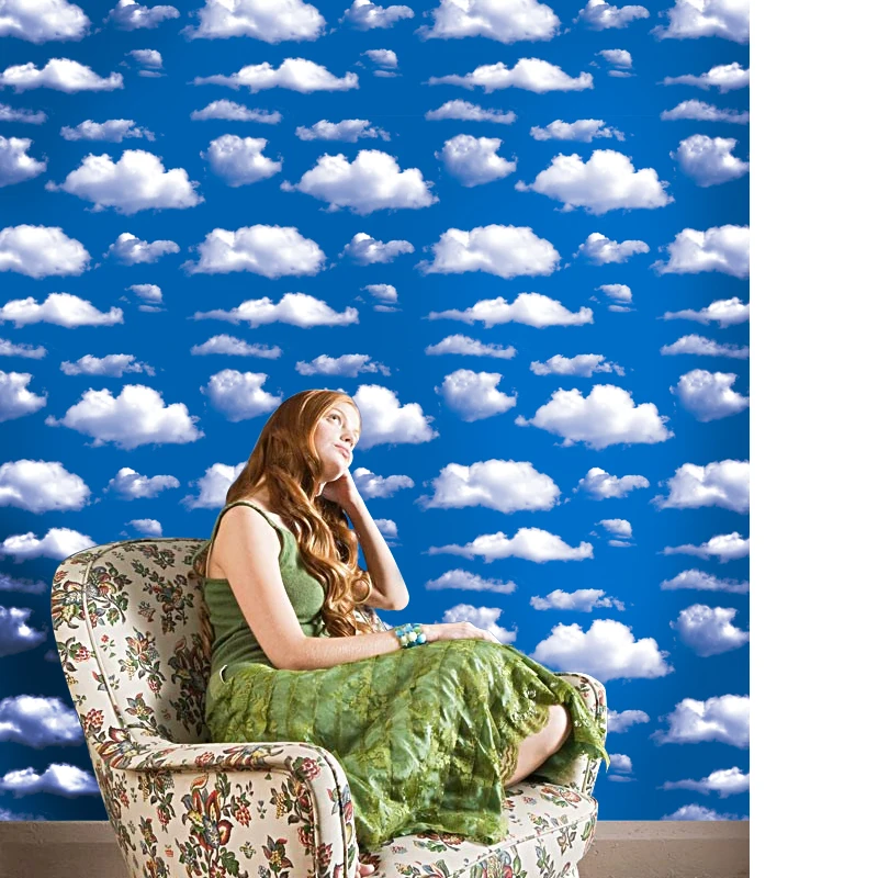 YIYAO Protective wall paper self adhesive 3d blue sky wall paper