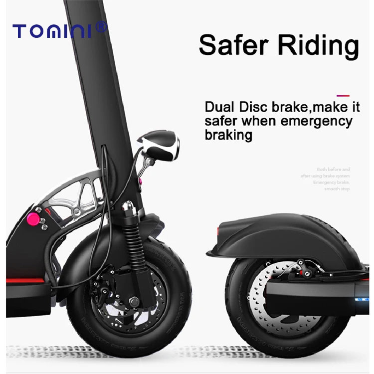 Tomini OEM 48V 500w 13Ah/15Ah/18Ah CE certification 10 inch electric scooter foldable e scooter