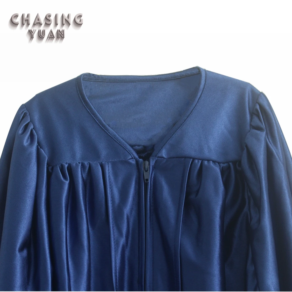 
Kids Shiny Graduation Robes with White Plain Stole 