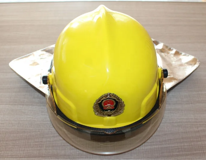 EN CE standard Fire proof fireman helmet with polycarbonate screen