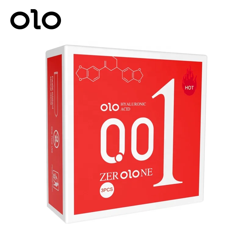 OLO Japan xxx Super Sensitive Magic Condom Thermal Sensation Rubber 001 Sex Toy Condom for Men 3pcs/box