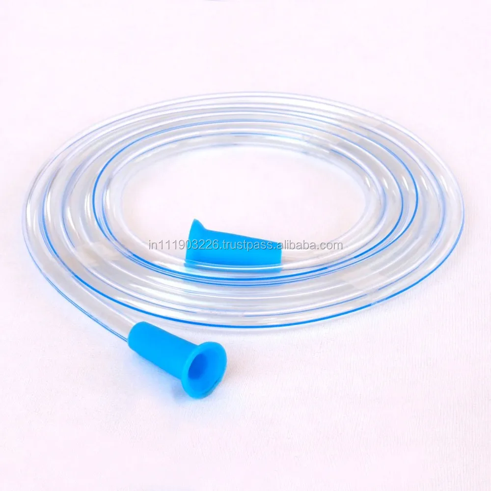 Superior medical grade PVC clear (transparent) to help see liquid flow Enema Hose PVC