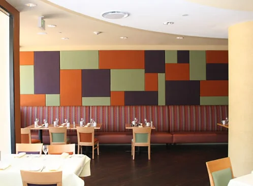 
ISO certificate decorative fabric wrapped fiberglass acoustic wall panel 