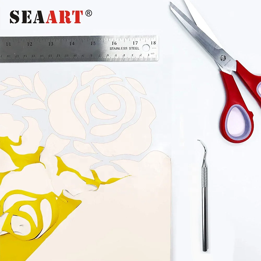Seaart S914 Yellow Easyweed Soft Thin Easy Cut PU Heat Transfer Vinyl