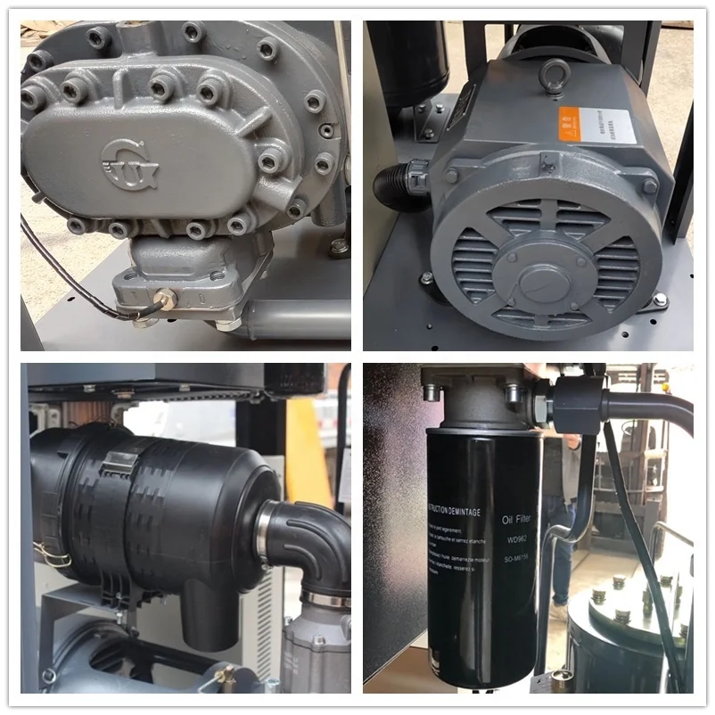 11kw 15hp Permanent Magnet Variable Speed Drive Screw Air Compressor 440v 60hz Voltage