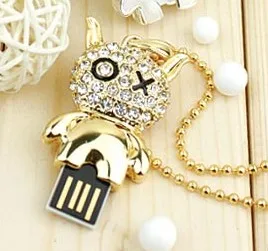 Новые Ювелирные Изделия USB Flash Drive, мультфильм Кристалл USB 2.0 Подлинная 8 ГБ/16 ГБ/32 ГБ/64 ГБ Гаджет Pendrive 1 ТБ 2 ТБ Pen Driver Подарок