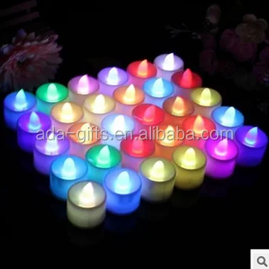 wholesale moving flame led candle colorful night party led candle light
