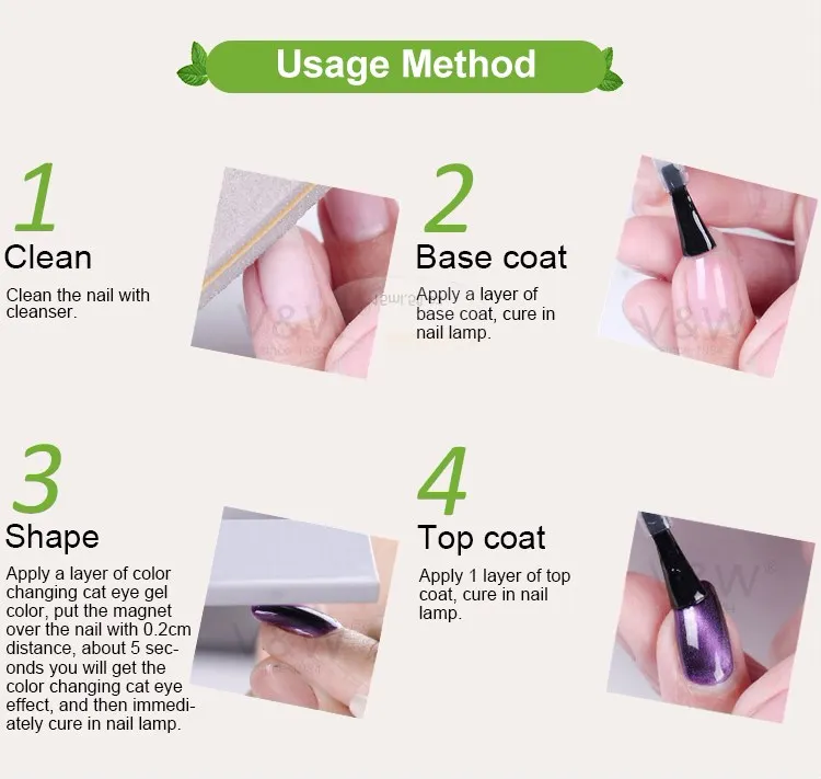 
Color changing with temperature glow cat eye gel 