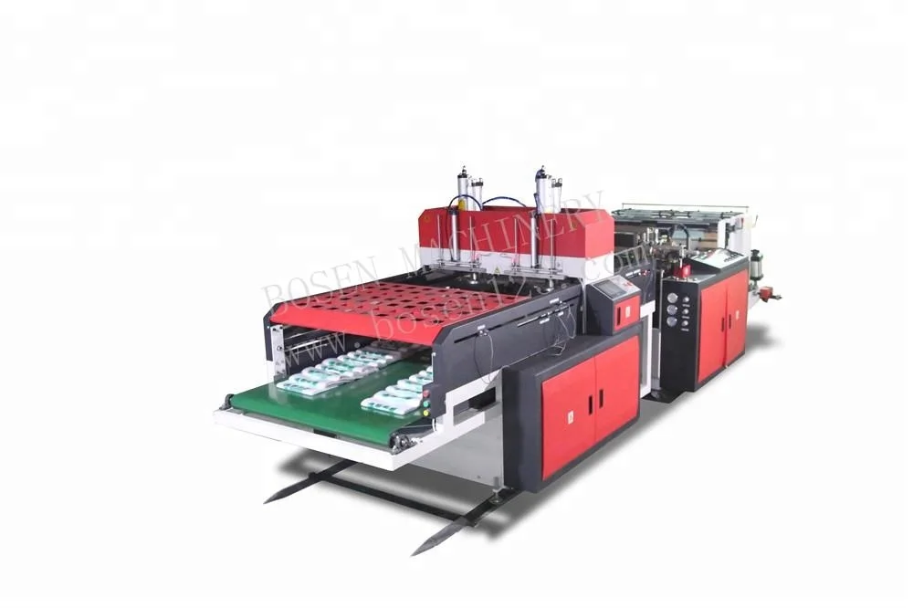 Automatic Bottom/side Sealing Ziplock Carry Cement Packaging T-shirt Shopping Rolling/linkable Bag Making Machine