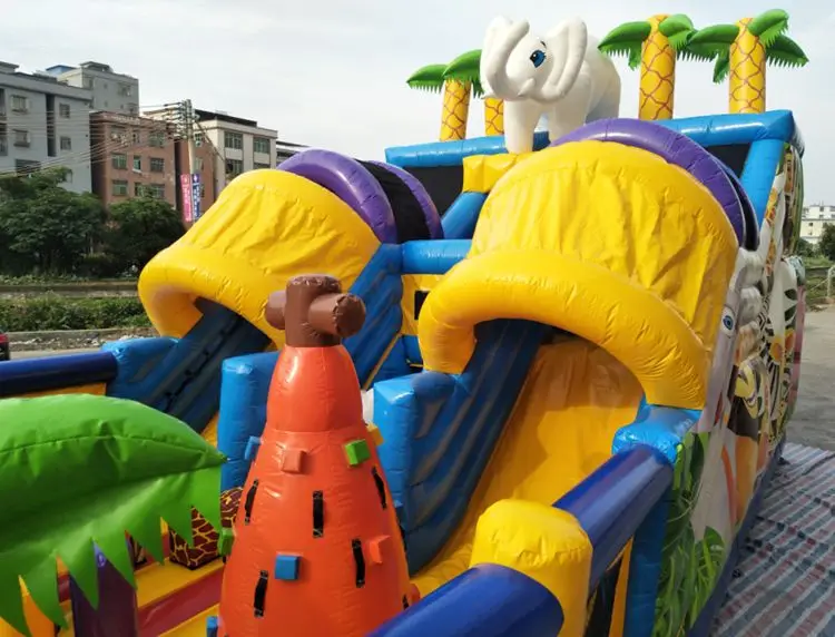 Большая игровая площадка castillo, развлекательная надувная горка для строительства земли/в русском стиле, надувная батутная горка
