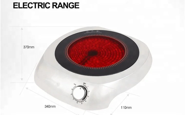 
1800W Round Electric Kitchenware intelligent Ceramic single burners Infrared cooker 