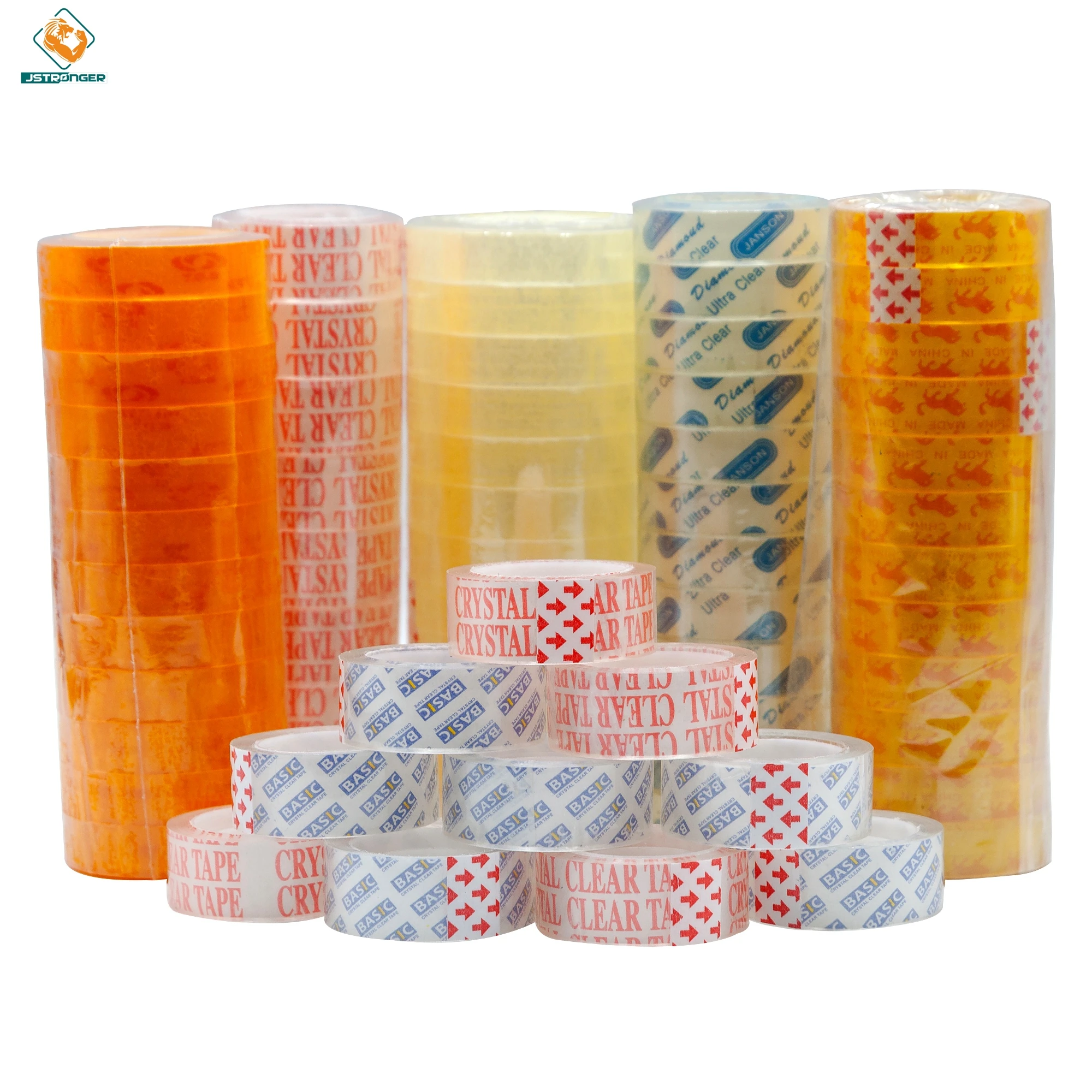 
Professional Manufacturer yellowish BOPP office Stationery adhesive tape 