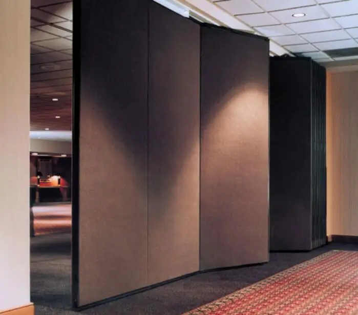 Five star hotel hall sliding partition soundproof movable partition walls with cheap cost  folding wood finish partition