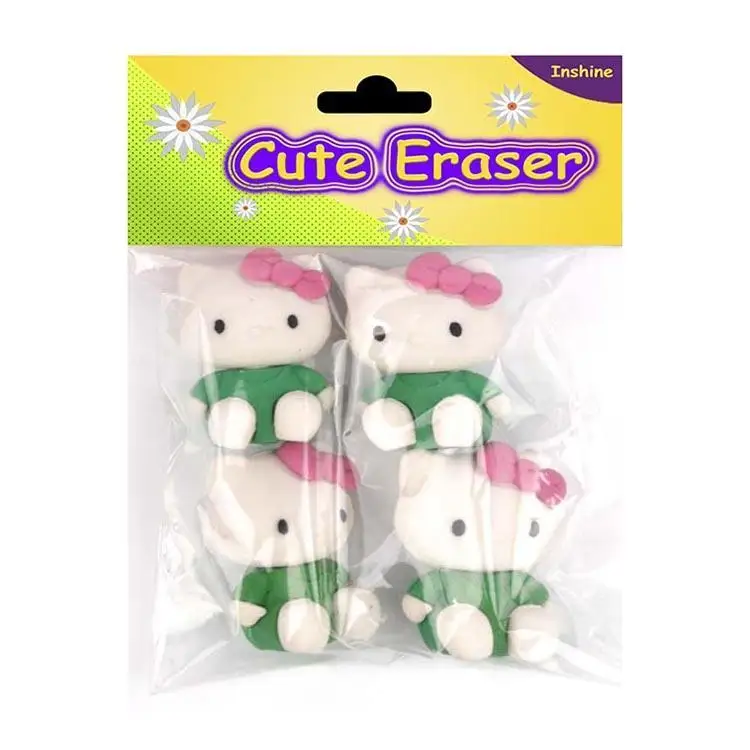 Professional Factory Supply 3D Lovely Frog Eraser Set Cute Rubber Eraser Set for Erasers Genre