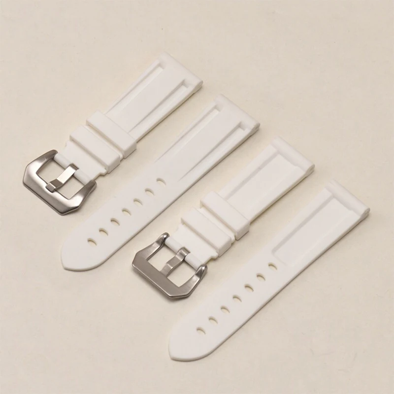 
Custom Waterproof Rubber Watch Band Strap for PAM 22mm 24mm 26mm 