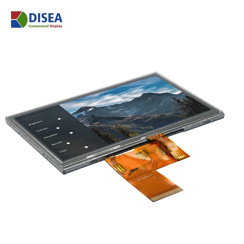 5.0 inch customized 480(RGB) x272 tft lcd display, 24BIT RGB display panel with resistive touch panel 5.0 inch tft lcd module