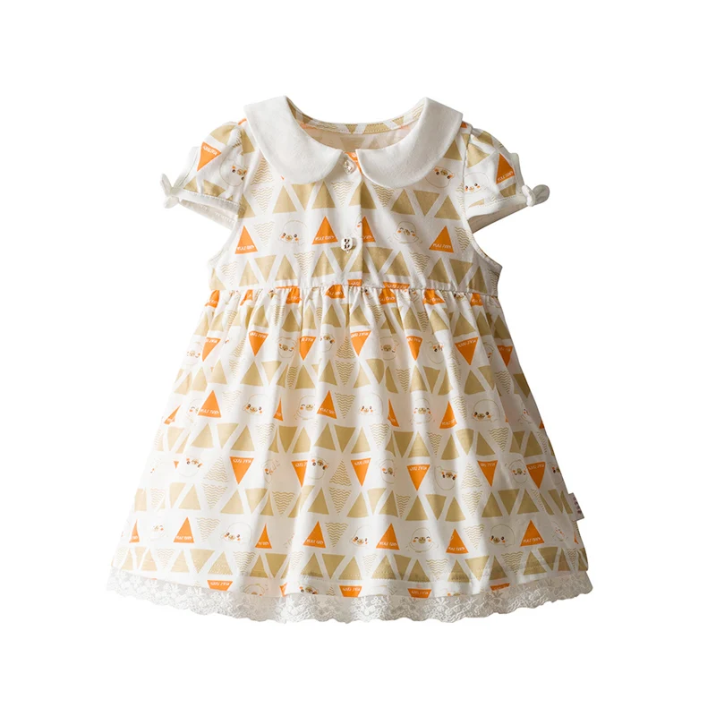 
Baby girl 100% cotton baby girl dresses printed flower dresses wholesale from china 