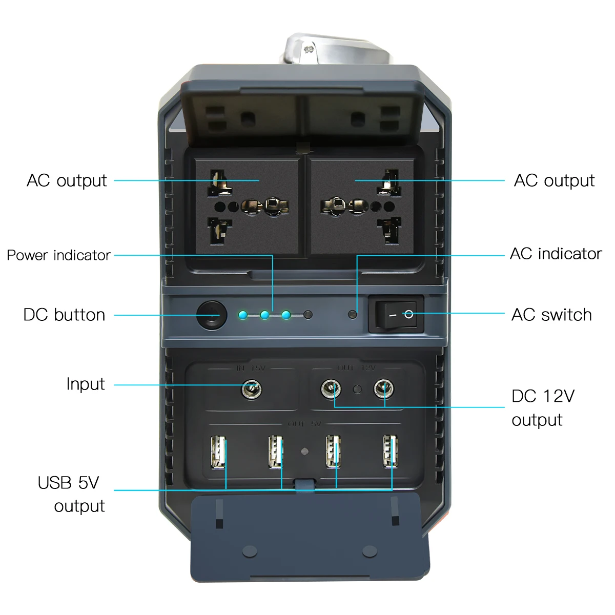 Wholesale Potable Power Station Lithium battery 300W Rechargeable Solar Generator for Camping Fishing Hunting Outdoor