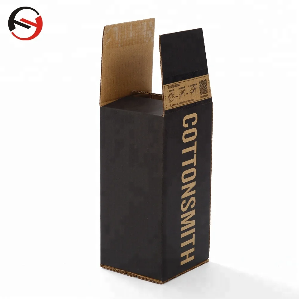 Kraft Corrugated Cardboard Easy Open Carton Water Bottles Package Self Seal Zipper Packaging Box for Water Bottles
