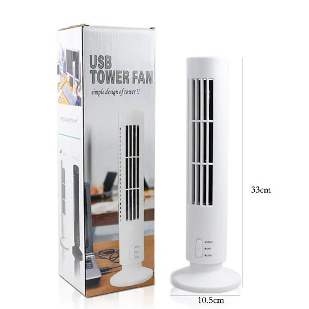 Mini White Portable USB Cooling Air Conditioner Tower Desk fan