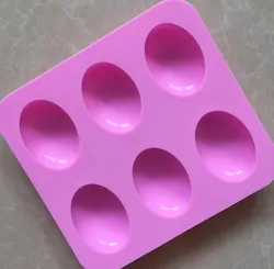 Nonstick Food Grade Half Sphere Cake Baking Molds 6 Cavities Semi Sphere Silicone Mold