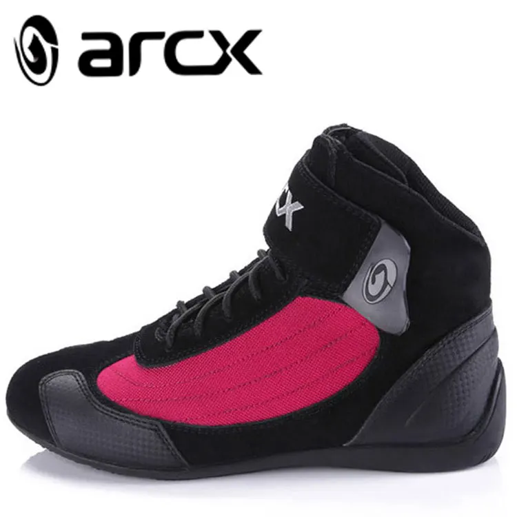 ARCX  Cow Suede Leather Waterproof Anti-skid Fashion Moto Racing Boots Motorbike Touring Riding Shoes