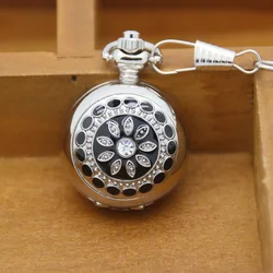 best quality christmas gifts girl pocket watch small diamond silver pocket watches