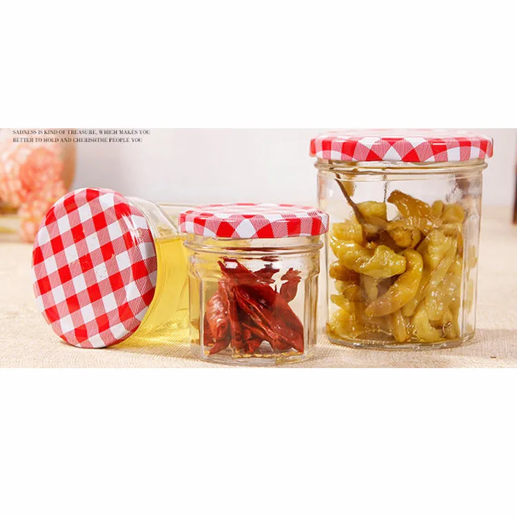 Sales promotion storage glass food jar vacuum insulated glass jar for jelly