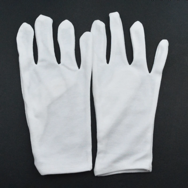 Оптовая продажа, мягкие белые хлопковые перчатки для защиты рук