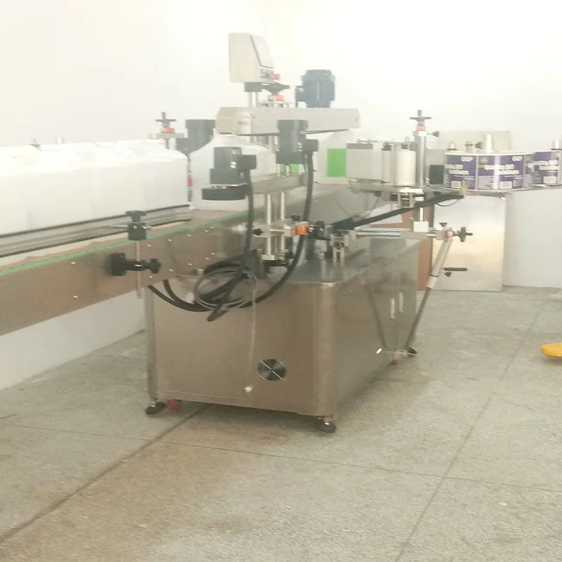 YM620 factory two sides square jar bucket labeler for flat plastic bottle labelling machine