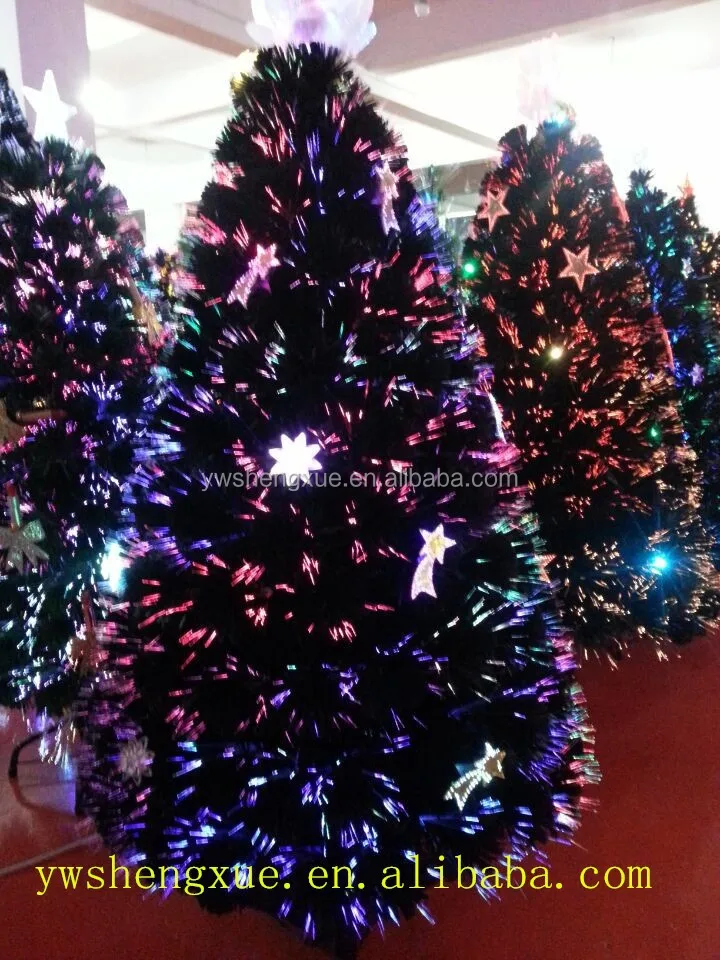 
 2015 модная оптоволоконная светодиодная черная Рождественская елка с ангелом, рождественские украшения  