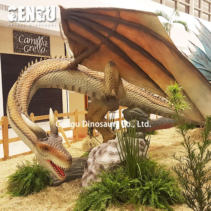 Artificial Mechanical Dragon Model Animatronic Dragon