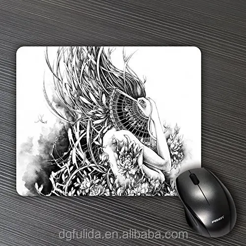 
FActory wholesale black mouse pad customised sublimation computer mousepads 