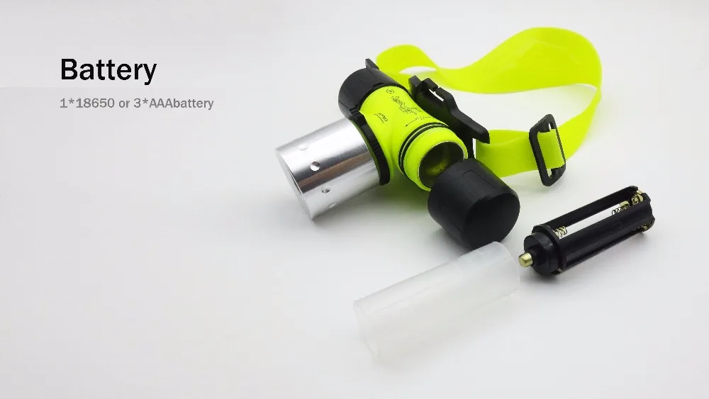 Diving Headlamp High Bright Portable Diving Headlight 18650 Headlight