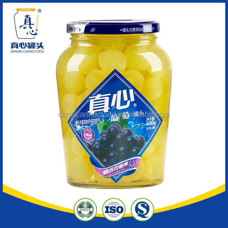 China Top 10 Canned Food Company Canned Fruit White Grapes in light Syrup