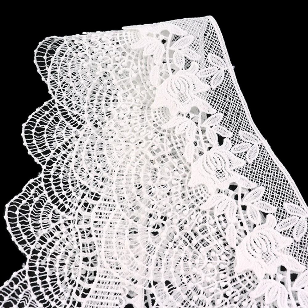 Low MOQ White flower embroidery net Lace Trim for Gothic Church Pattern
