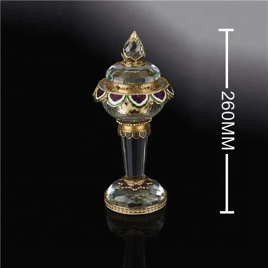 New design with purple color paint Saudi Arabic crystal incense burner