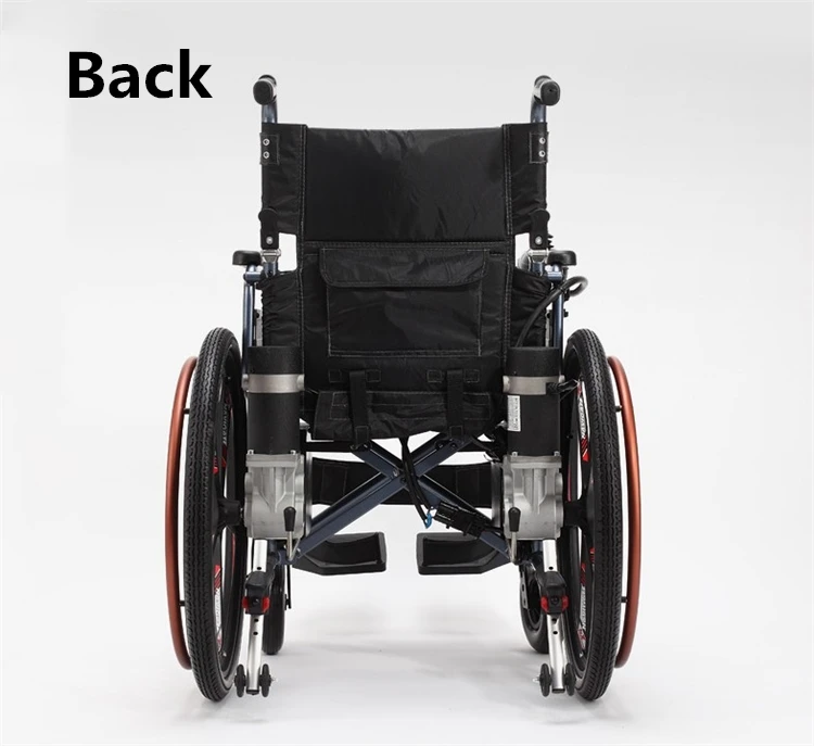 
Mini power economy remote control elderly handicapped automated folding electronic wheelchair with brushless motor 