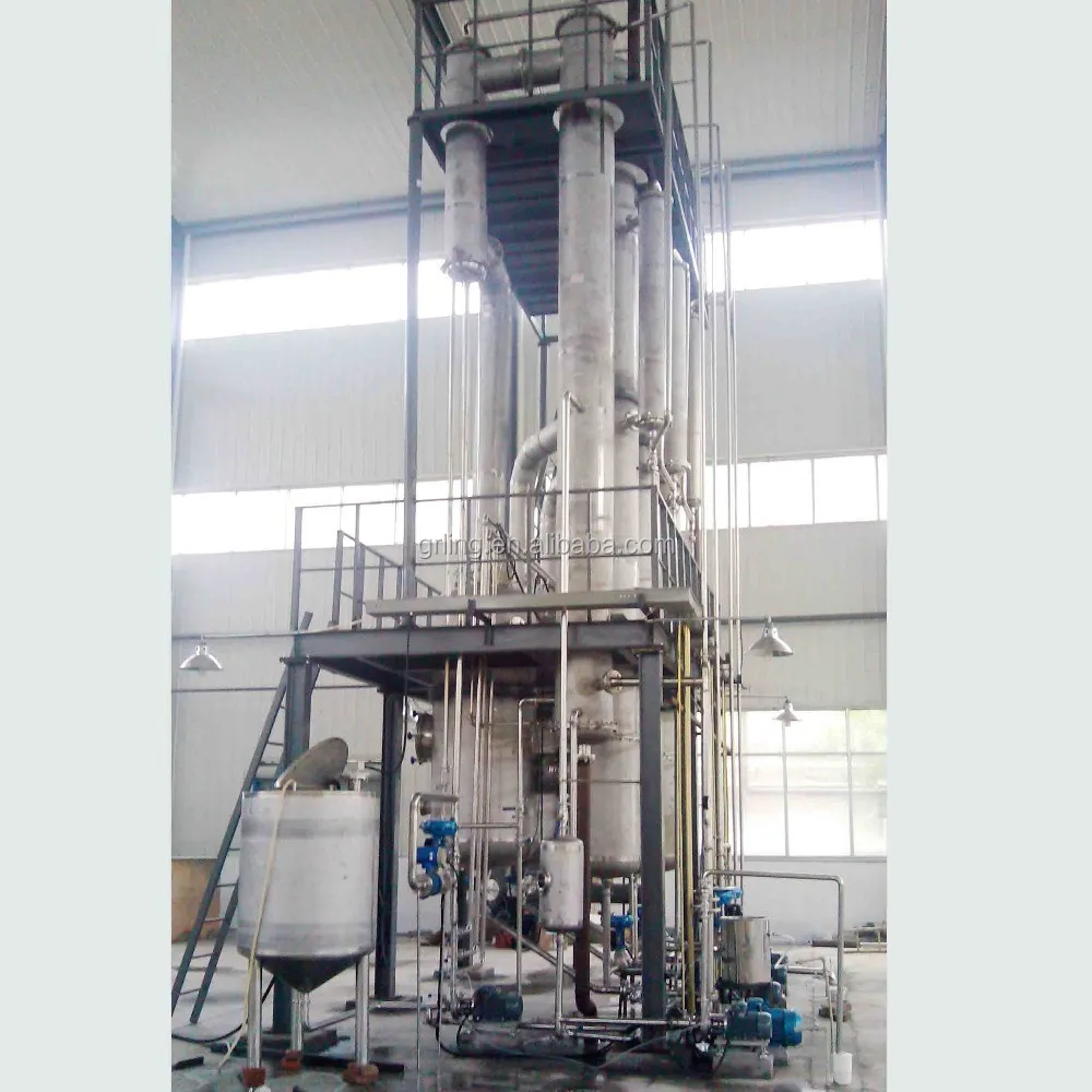 Multi effect vacuum low pressure falling film evaporator for sugar concentrated project